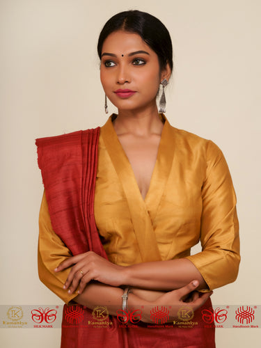 Golden Raw Silk Blouse