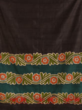 Load image into Gallery viewer, Black Handpainted Tussar Dupatta
