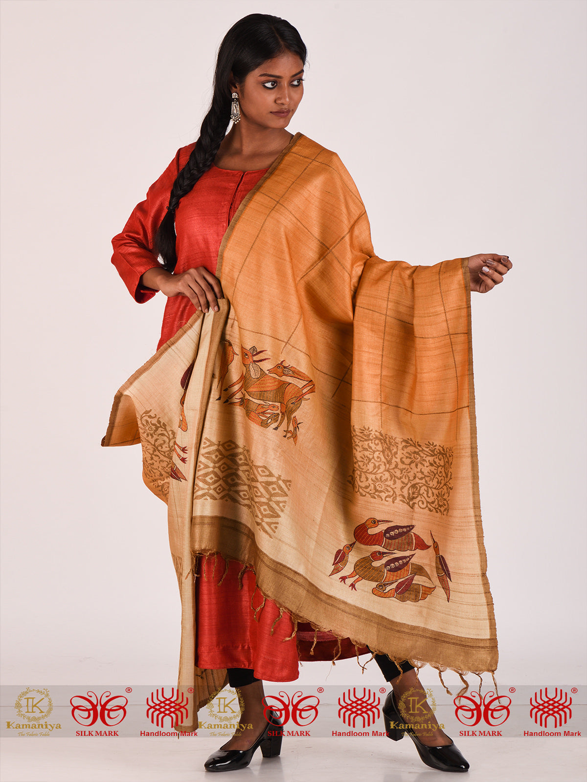 Golden Tussar Dupatta